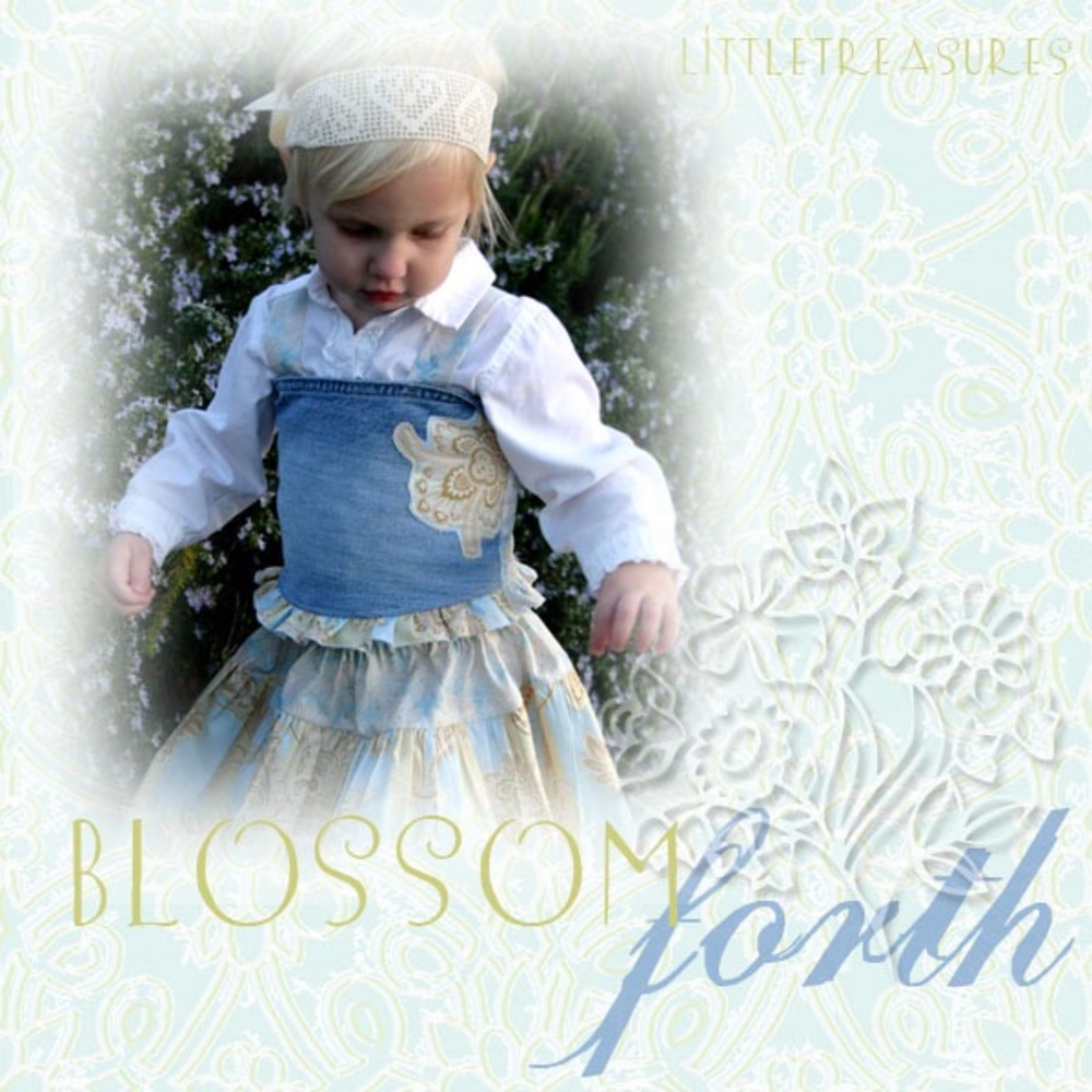 Boutique little treasure Blossom Forth Skirt Set